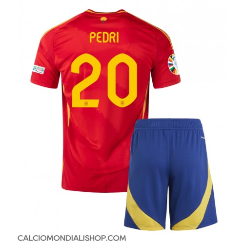 Maglie da calcio Spagna Pedri Gonzalez #20 Prima Maglia Bambino Europei 2024 Manica Corta (+ Pantaloni corti)